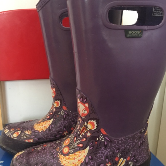 Bogs youth girl rain boots size 11 - Picture 4 of 9